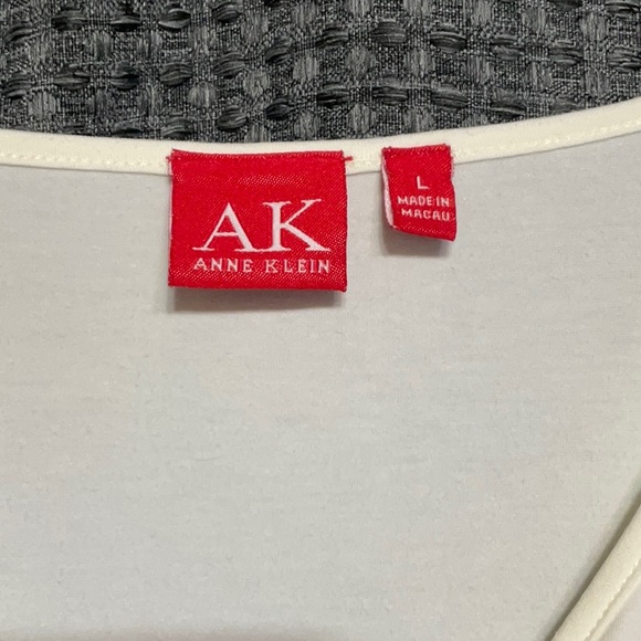 ANNE KLEIN Crossover Top, Cream - Picture 2 of 4